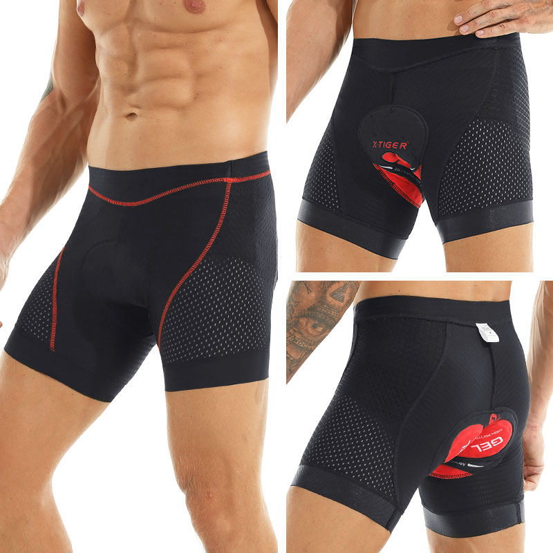 Padded Cycling Shorts 5D Gel - X-เสือขี่จักรยานกางเกงขาสั้นอัพเกรด 5D แผ่นเจลขี่จักรยานชุดชั้นในโปรกันกระแทกขี่จักรยาน underpant จักรยานกางเกงขาสั้นจักรยานชุดชั้นใน