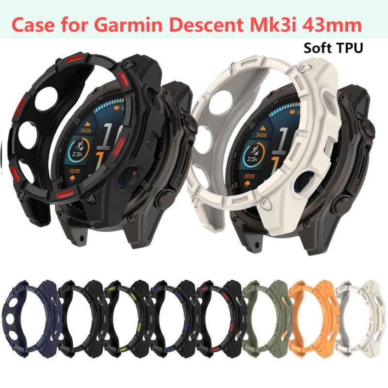 Resistance Bands Set With Handles - กรณีTPUนุ่มสําหรับGarmin Descent Mk3i 43 มม.นาฬิกาสมาร์ทสายคล้องคอHollow Cover