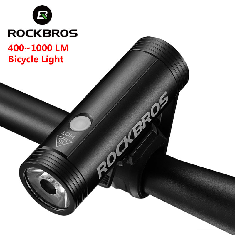 Rechargeable Bicycle Headlight 1000 Lumen - ROCKBROS จักรยานด้านหน้าขี่จักรยานไฟฉาย 400-1000Lumen ไฟหน้าจักรยาน 4800mAh LED