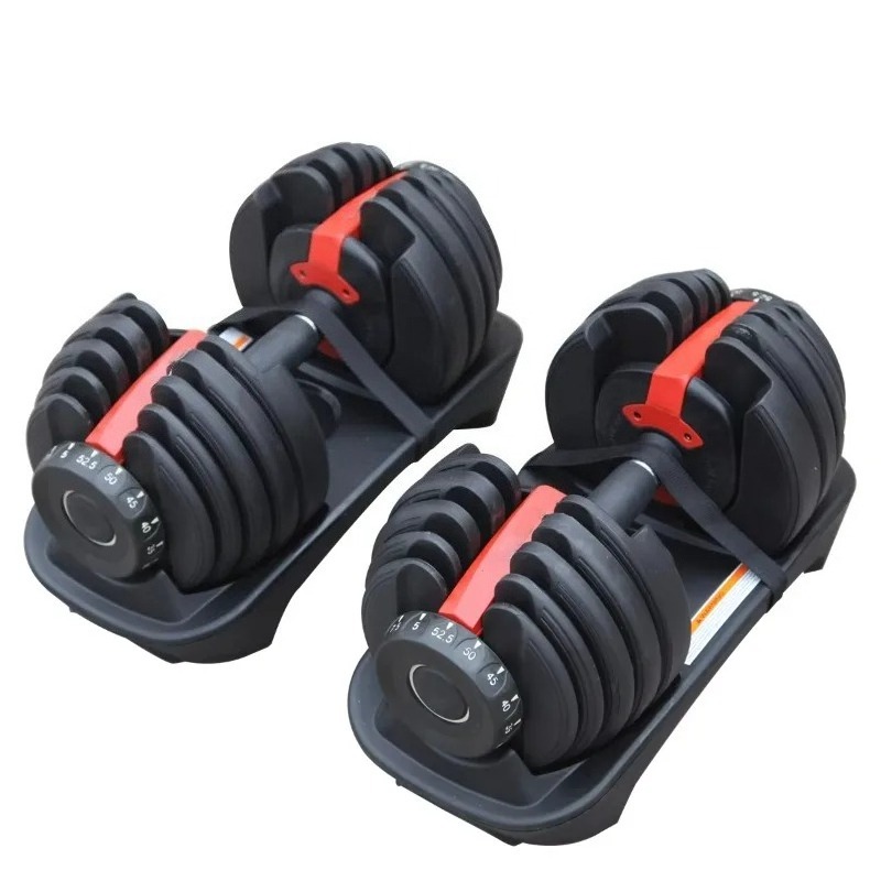 Adjustable Dumbbell Pair 40Kg - ดัมเบลปรับน้ำหนักได้รวดเร็ว 24 กก. สำหรับผู้ชายและผู้หญิง อุปกรณ์ออกกำลังกายที่บ้านกันลื่นและสะดวกสบาย ระดับมืออาชีพ