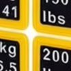 Fitness Equipment - สติกเกอร์ติดน้ำหนักสีเหลือง 2 ชิ้น หมายเลข 10-200 ปอนด์