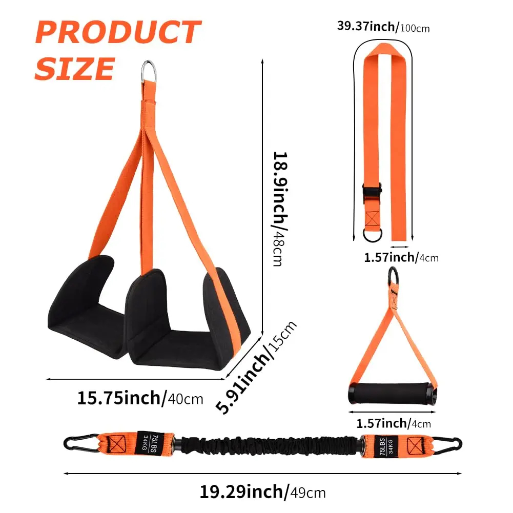 Resistance Bands Set With Handles - ชุดสายรัดช่วยดึงข้อสำหรับออกกำลังกาย ช่วยฝึกดึงข้อสำหรับผู้ชายและผู้หญิง ใช้สำหรับการฝึกแขวนตัว ออกกำลังกายแบบดึงข้อ และยืดกล้ามเนื้อ