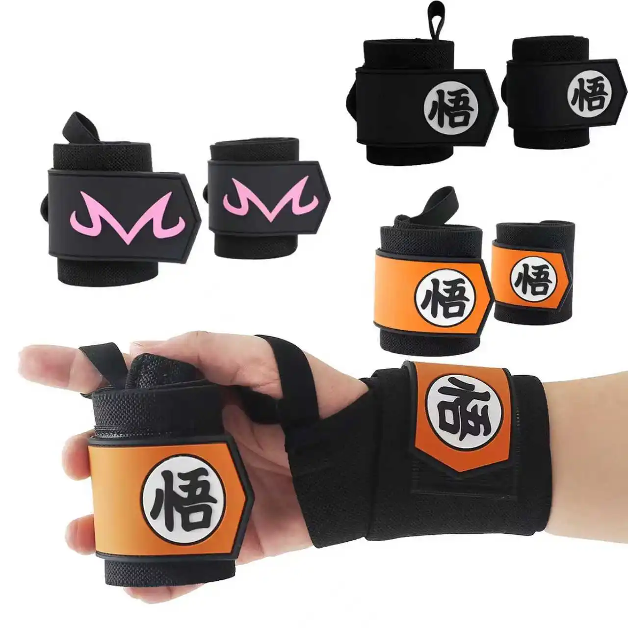 Wrist Wraps Weightlifting Support - สายรัดข้อมือยกน้ำหนักแบบคู่ 1 คู่ สำหรับออกกำลังกาย รองรับข้อมืออย่างดี สายรัดยกน้ำหนักสำหรับการฝึกหนัก