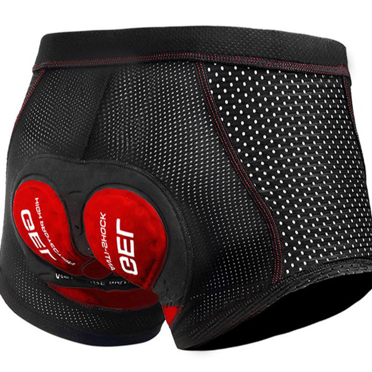 Padded Cycling Shorts 5D Gel - กางเกงปั่นจักรยานแบบมีตาข่ายระบายอากาศ กางเกงในปั่นจักรยานแบบมีแผ่นรอง 5D กันกระแทก กางเกงปั่นจักรยานสำหรับผู้ชาย
