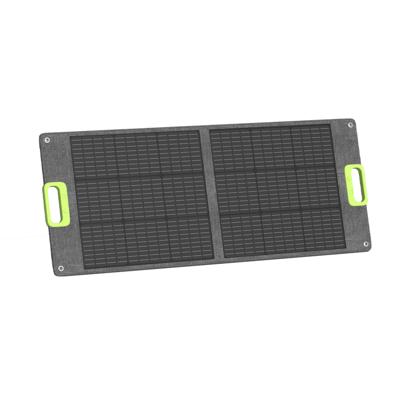 Camping - แผงโซลาร์เซลล์พับได้แบบพกพา 100W ประสิทธิภาพสูง พร้อมพอร์ต USB สำหรับการตั้งแคมป์กลางแจ้ง