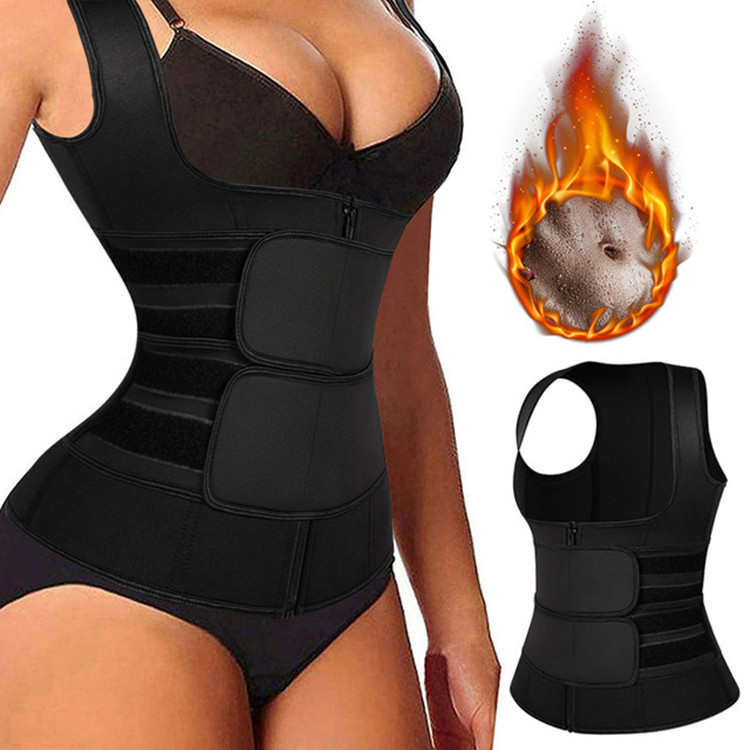 Sweat Waist Trainer Belt Neoprene - เสื้อซาวน่าเนโอพรีนสำหรับผู้หญิง ช่วยลดน้ำหนัก กระชับสัดส่วน พร้อมซิปรัดเอว ช่วยเผาผลาญไขมัน เหมาะสำหรับออกกำลังกาย