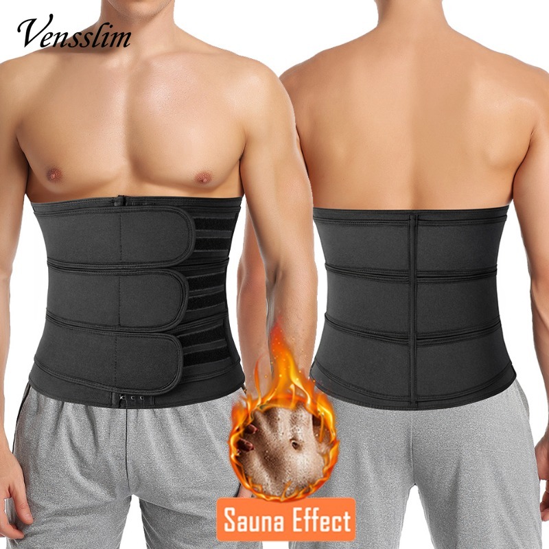 Sweat Waist Trainer Belt Neoprene - เข็มขัดรัดเอว Vensslim สำหรับผู้ชาย ช่วยกระชับสัดส่วน ลดหน้าท้อง ผ้าร้อนนีโอพรีน