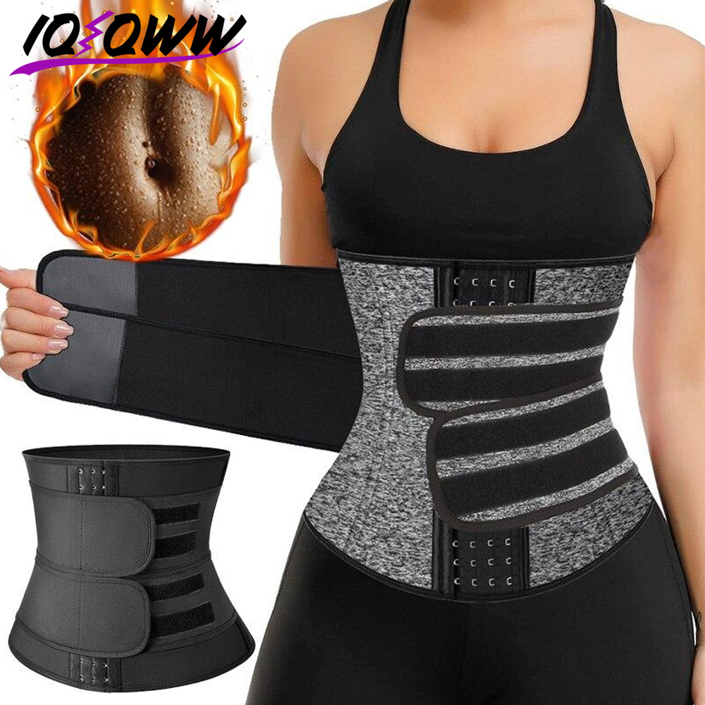 Sweat Waist Trainer Belt Neoprene - ผู้หญิง & ผู้ชายเอวเทรนเนอร์ Neoprene ซาวน่าเข็มขัดกระชับสัดส่วนหน้าท้อง Body