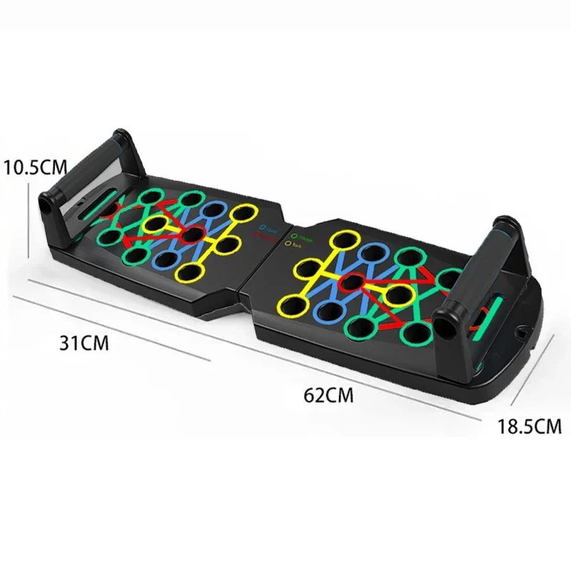 Push Up Board Foldable Multi Function - ชุดบอร์ดวิดพื้นแบบพับได้ - อุปกรณ์ออกกำลังกายอเนกประสงค์สำหรับการออกกำลังกายหน้าอก หน้าท้อง แขน และหลัง