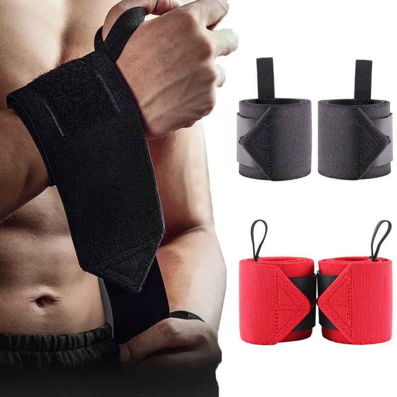 Wrist Wraps Weightlifting Support - สายรัดข้อมือแบบแข็ง2ขนาดสายรัดข้อมือยกน้ำหนักฟิตเนสช่วยยกกระชับข้อมือเพื่อความปลอดภัยในการเล่นกีฬา