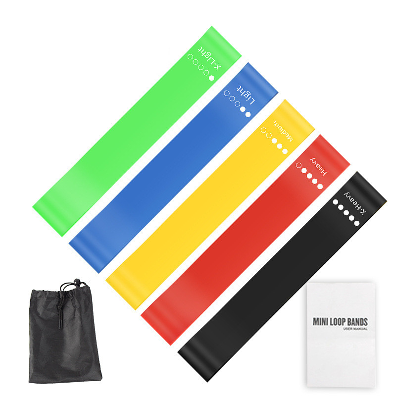 Pilates Bar Kit With Resistance Bands - ชุดยางยืดออกกำลังกาย TPE 5 ชิ้น พร้อมกระเป๋าเก็บและคู่มือการใช้งาน ยางยืดออกกำลังกายสำหรับโยคะ