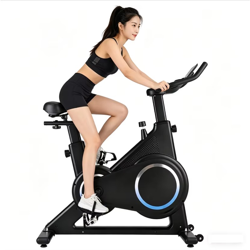 Exercise Bike Magnetic Resistance - จักรยานปั่นออกกำลังกายแบบมีแรงต้านแม่เหล็ก, เบาะนั่งสบาย โครงสร้างการปั่นที่เงียบและราบรื่นสำหรับการออกกำลังกายในร่มและเสริมสร้างรูปร่าง