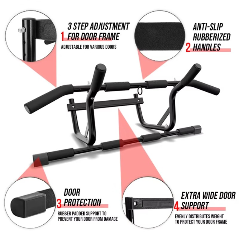 Door Pull Up Bar No Screw - สกรูคุณภาพจากโรงงานโดยตรง และบาร์ดึงขึ้นประตูแบบไม่ลื่นพร้อมที่จับบุนวม 2026