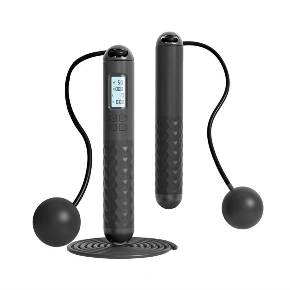 Smart Jump Rope Digital Counter - เชือกกระโดดไร้สายพร้อมตัวนับน้ำหนักสำหรับลดน้ำหนัก เชือกกระโดดนับจำนวนอัจฉริยะป้องกันการลื่นไถล ใช้ได้ทั้งในร่มและกลางแจ้ง