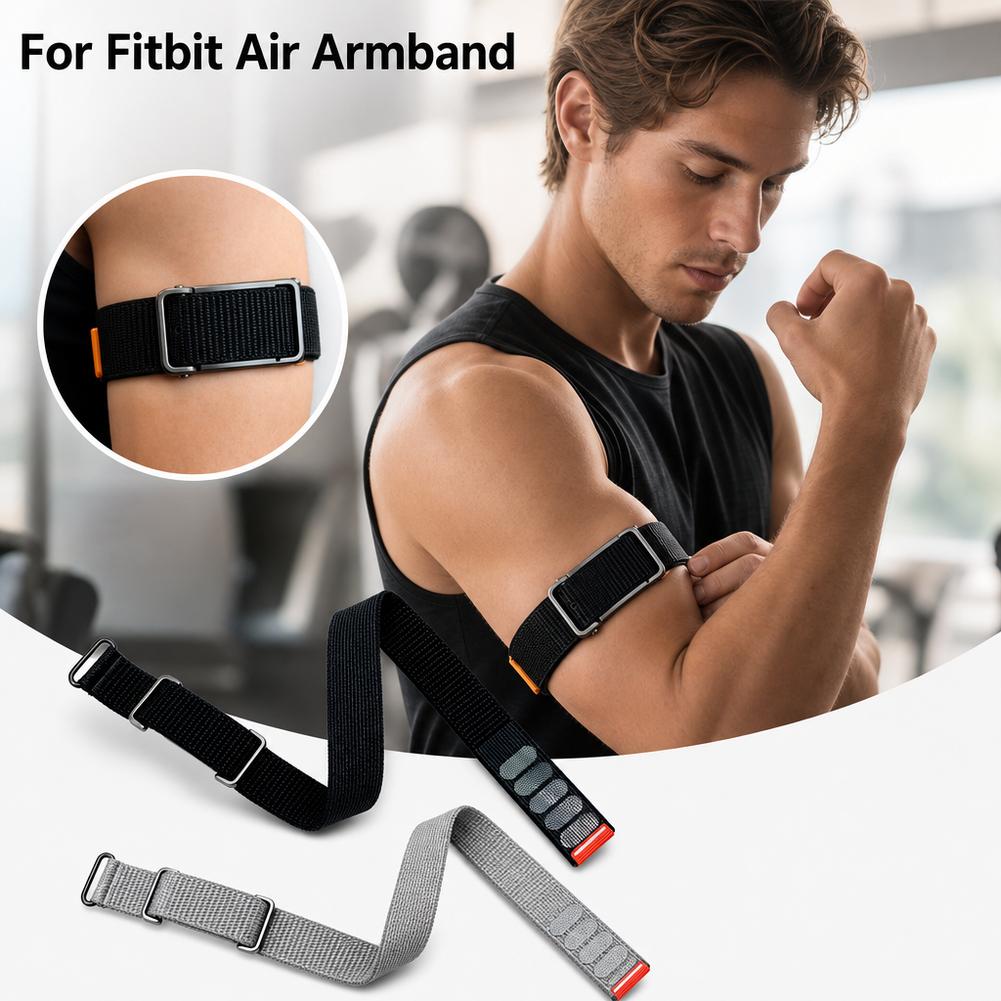 Resistance Bands Set With Handles - สายรัดไบเซปส์ที่ใช้งานร่วมกับ Google Fitbit Air Strap สายรัดแขนไนลอนสำหรับติดตามการออกกำลังกาย