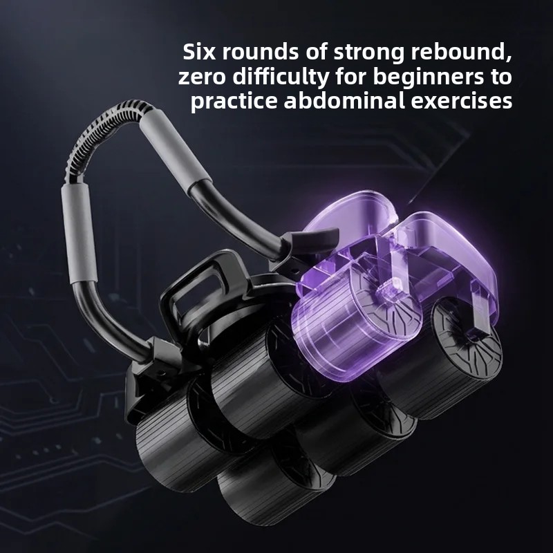 Ab Roller Wheel With Elbow Support - อุปกรณ์ออกกำลังกายแบบพกพา 6 ล้อ ดิจิตอลอัจฉริยะ สำหรับบริหารหน้าท้อง พร้อมที่รองศอก