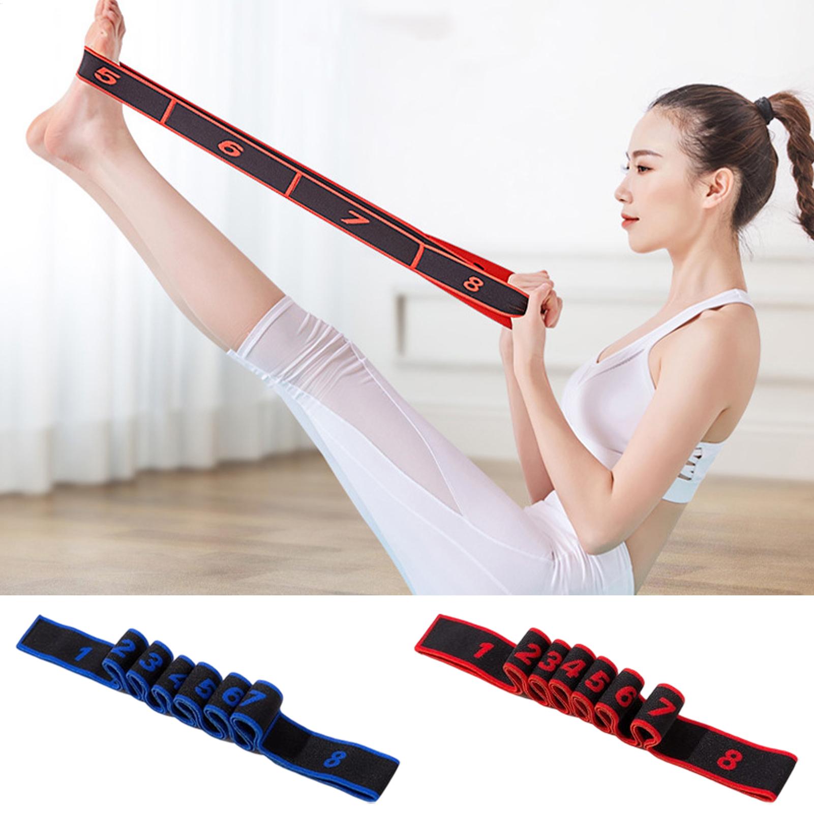 Pilates Bar Kit With Resistance Bands - สายยืดโยคะแบบยืดหยุ่น สายรัดยืดแบบพกพา ป้องกันการลื่น สำหรับยืดขา บัลเลต์ โยคะ