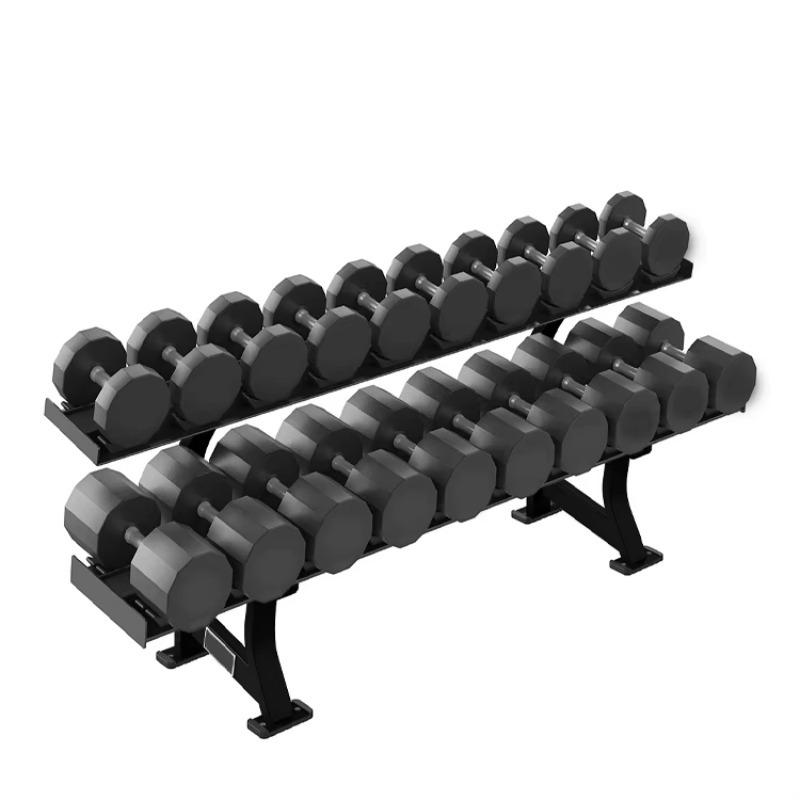 Fitness Equipment - ชั้นวางดัมเบล 2 ชั้น 10 คู่ อุปกรณ์ฟิตเนสสำหรับยิม