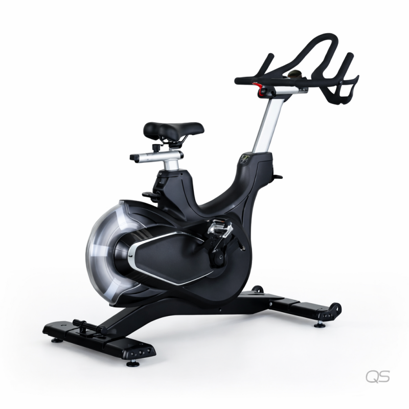 Exercise Bike Magnetic Resistance - จักรยานออกกำลังกายเชิงพาณิชย์รุ่น QS X-D06 สำหรับใช้ในยิม จักรยานปั่นแบบแม่เหล็กพร้อมมู่เล่อะลูมิเนียม ระบบขับเคลื่อนด้วยสายพาน
