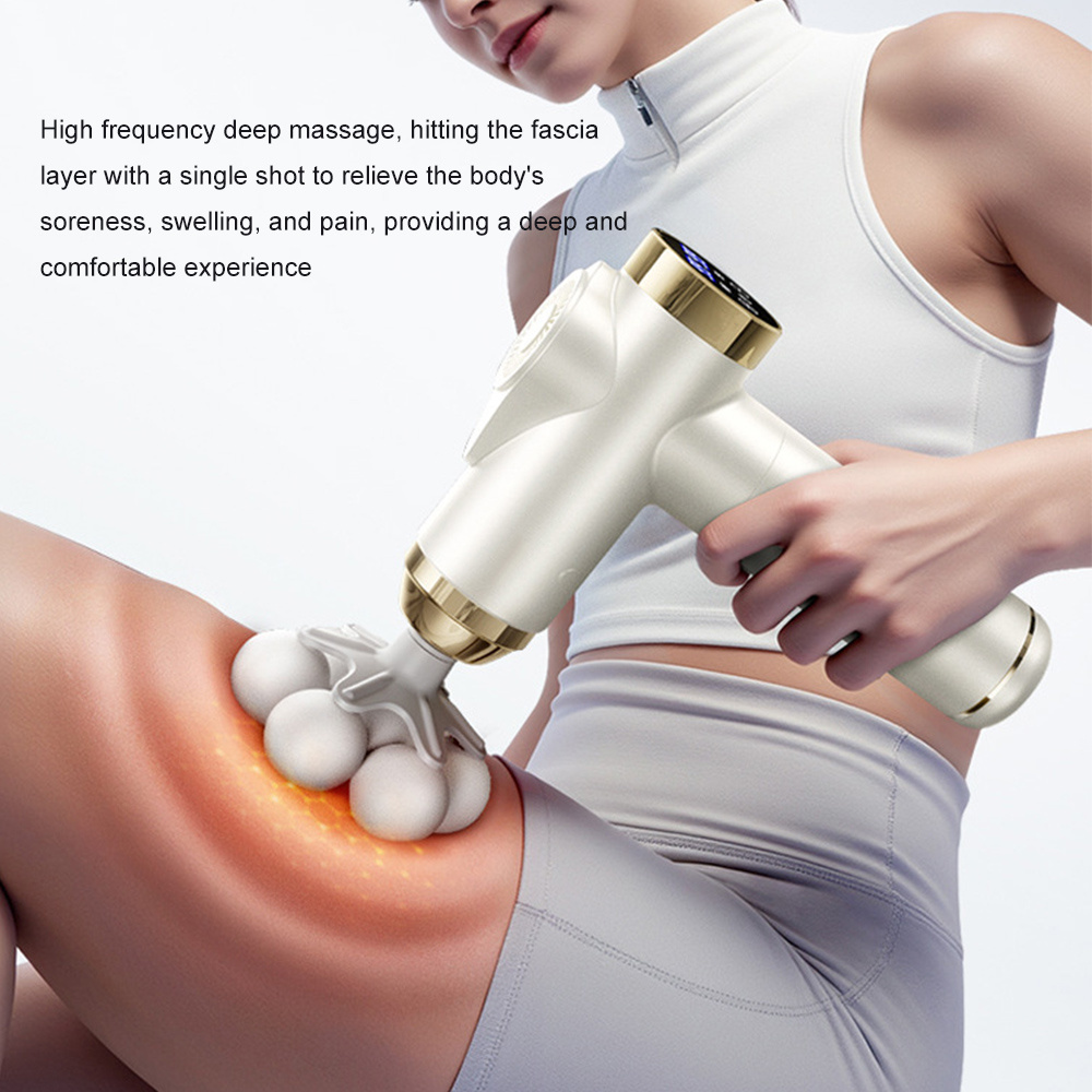 Electric Massage Gun Deep Tissue - เครื่องนวดไฟฟ้าระดับมืออาชีพ ความถี่สูง นวดผ่อนคลายกล้ามเนื้อส่วนลึก ปืนนวดฟาสเชีย สำหรับออกกำลังกาย