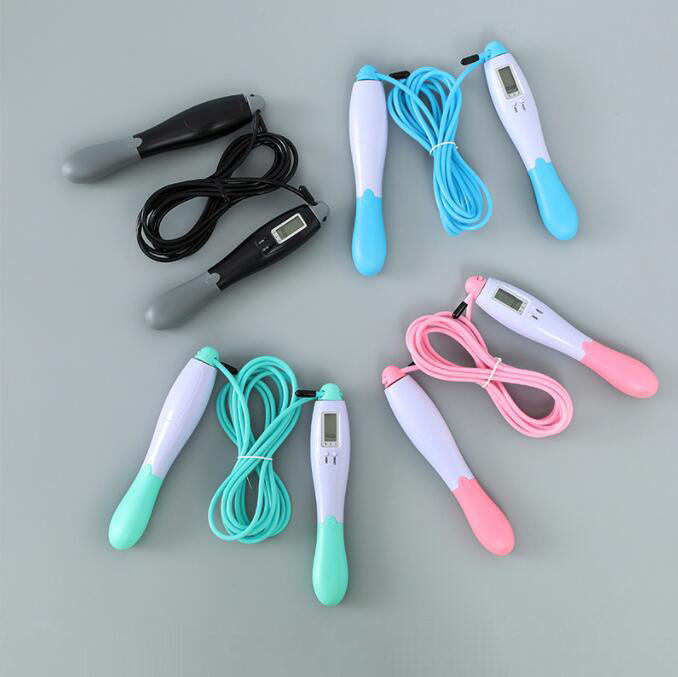 Smart Jump Rope Digital Counter - เชือกกระโดดความเร็วนับดิจิตอลยิมฟิตเนสกระโดดกลางแจ้งสมาร์ทพร้อมหน้าจอ LCD นับความเร็วข้ามเคาน์เตอร์