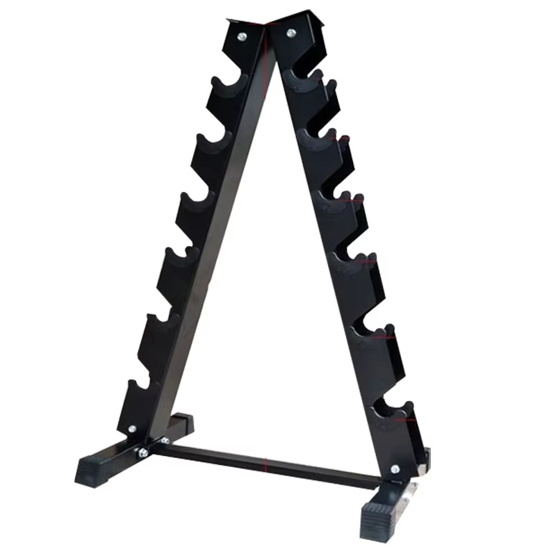 Fitness Equipment - ชั้นวางดัมเบลเหล็กทรงสามเหลี่ยม 10 ชั้นอเนกประสงค์ อุปกรณ์ฟิตเนสแบบพกพา