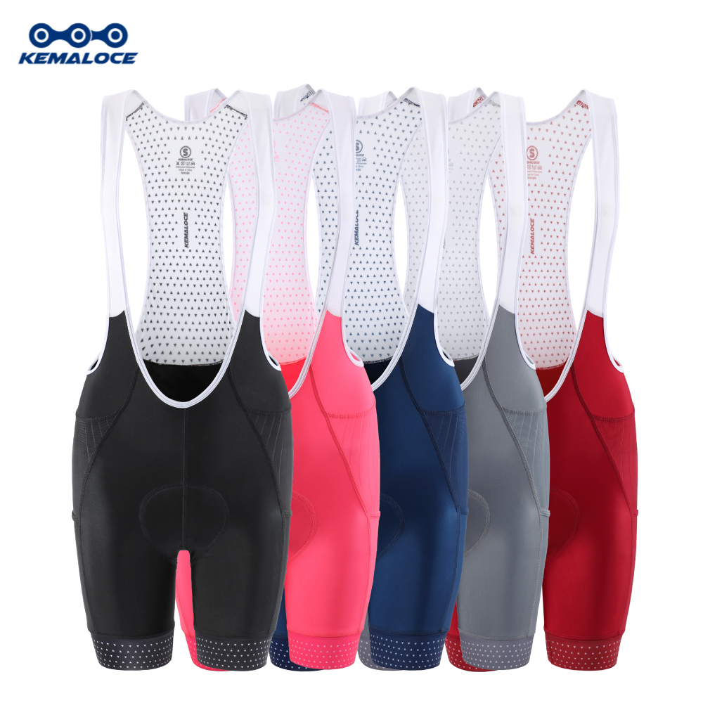Padded Cycling Shorts 5D Gel - Kemaloce กางเกงขี่จักรยานของผู้หญิงขาสั้นสีดำและชมพูมีกระเป๋าระบายอากาศสำหรับฤดูร้อนกางเกงขาสั้นจักรยานแผ่นเจลสำหรับ5D ผู้หญิง