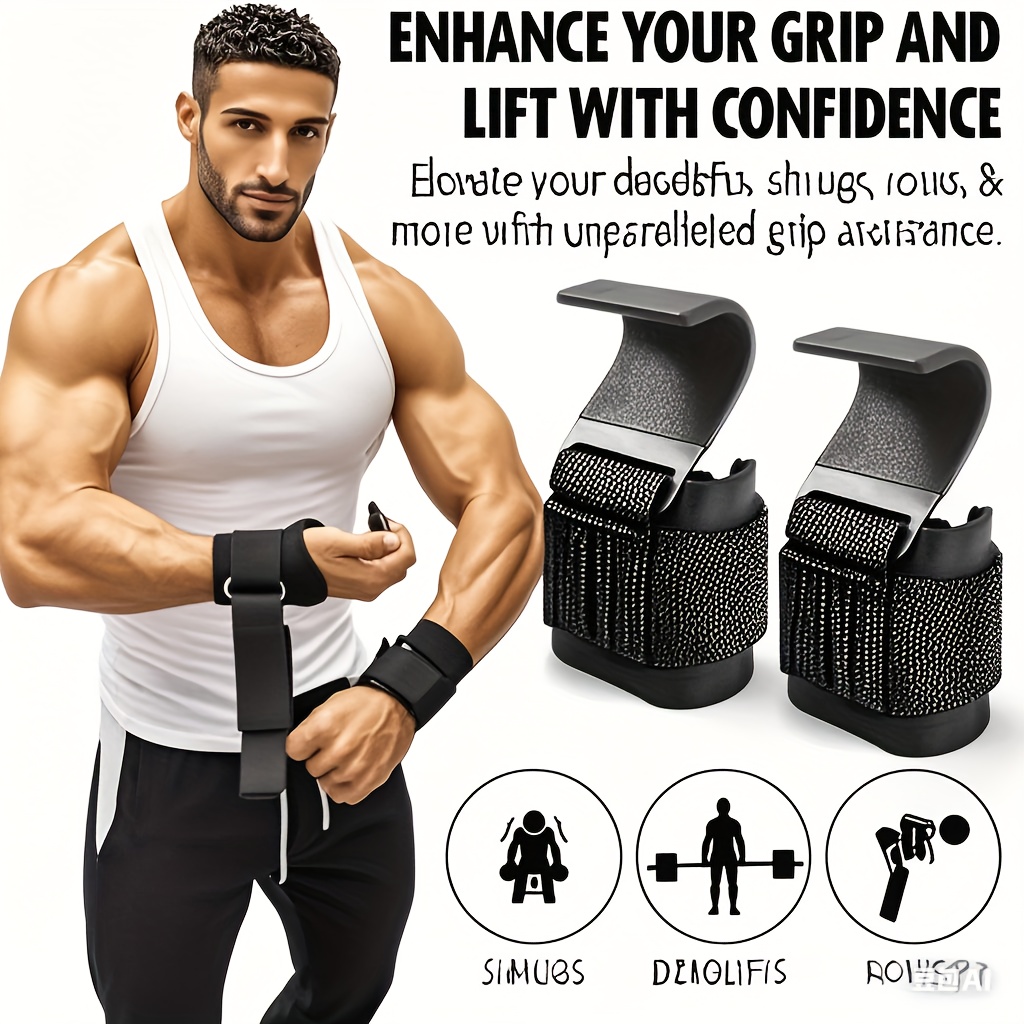 สายรัดข้อมือแบบตะขอสำหรับยกน้ำ - Wrist Wraps Weightlifting Support บทวิจารณ์และราคา
