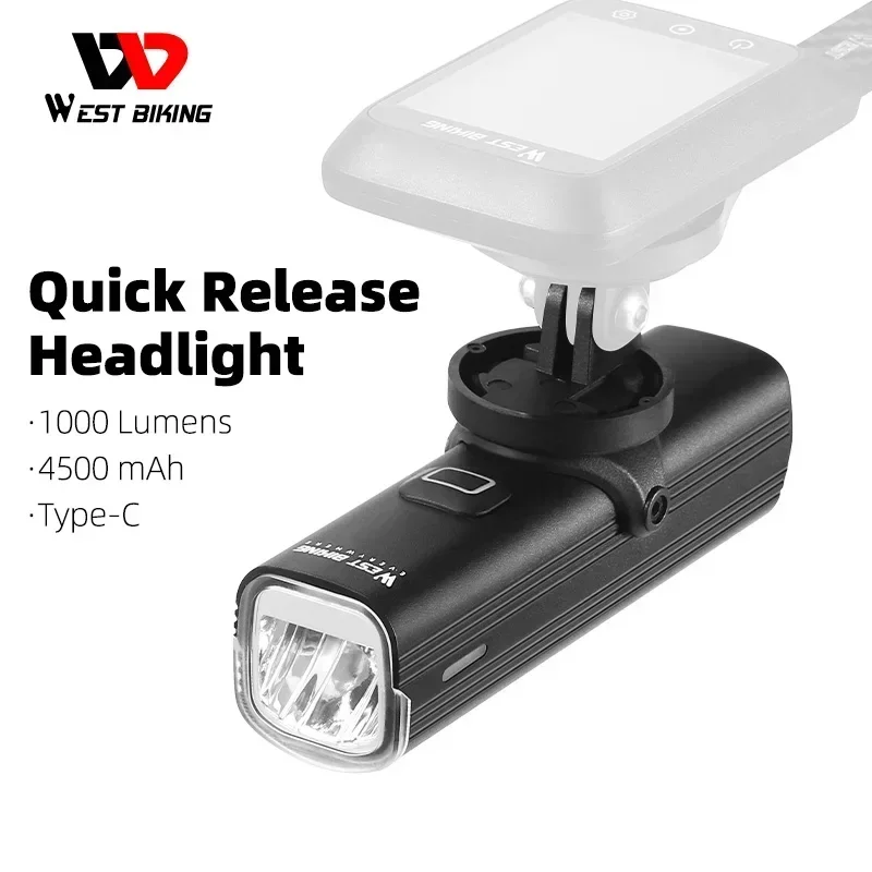 WEST BIKING จักรยาน QUICK RELE - Rechargeable Bicycle Headlight 1000 Lumen บทวิจารณ์และราคา