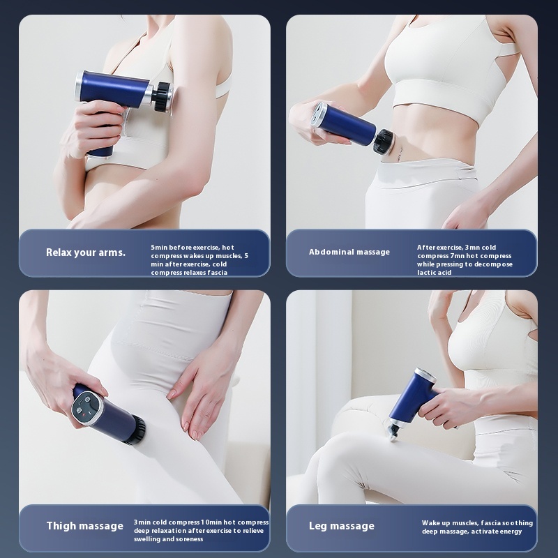นวดไฟฟ้าปืนความร้อนและเย็นหัวก - Electric Massage Gun Deep Tissue บทวิจารณ์และราคา