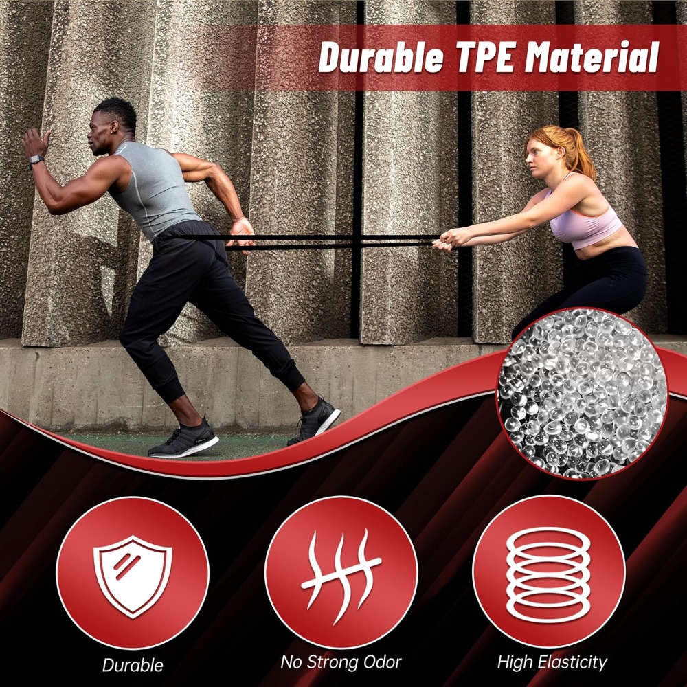 สายรัดช่วยดึงข้อศอก, สายรัดออก - Resistance Bands Set With Handles บทวิจารณ์และราคา