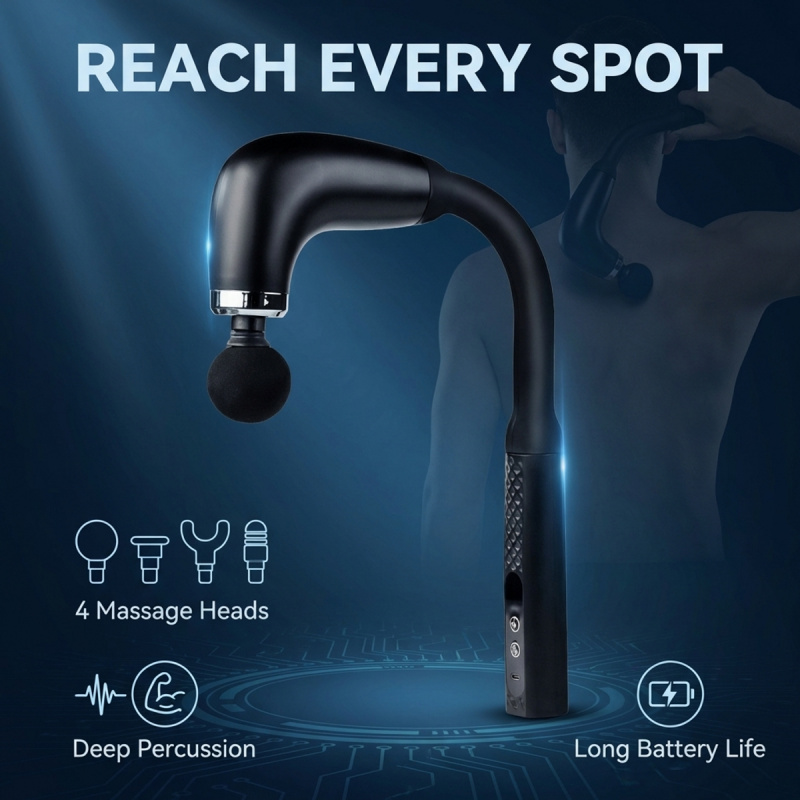 ปืนนวดกล้ามเนื้อไฟฟ้า 4 หัว นว - Electric Massage Gun Deep Tissue บทวิจารณ์และราคา
