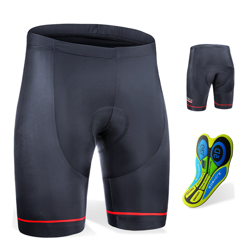 กางเกงปั่นจักรยานผู้ชายกางเกงข - Padded Cycling Shorts 5D Gel บทวิจารณ์และราคา