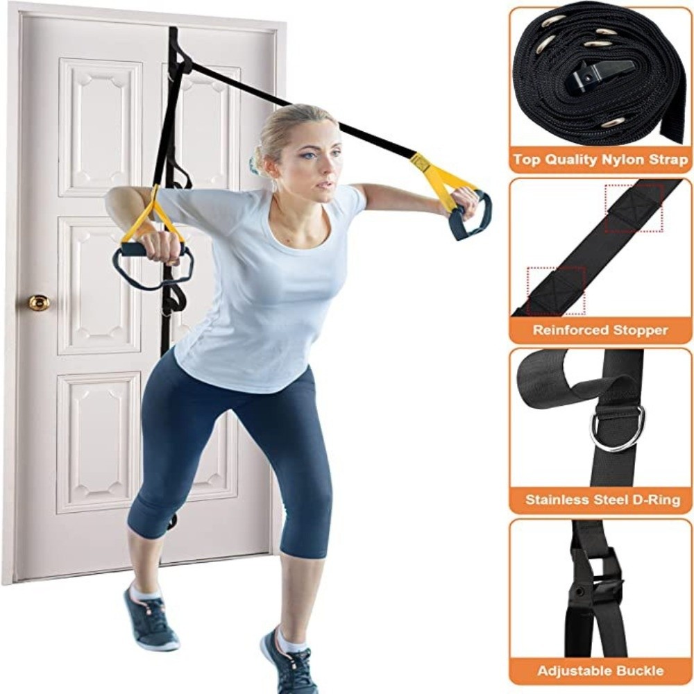 สายรัดยึดประตูสำหรับออกกำลังกา - Resistance Bands Set With Handles บทวิจารณ์และราคา