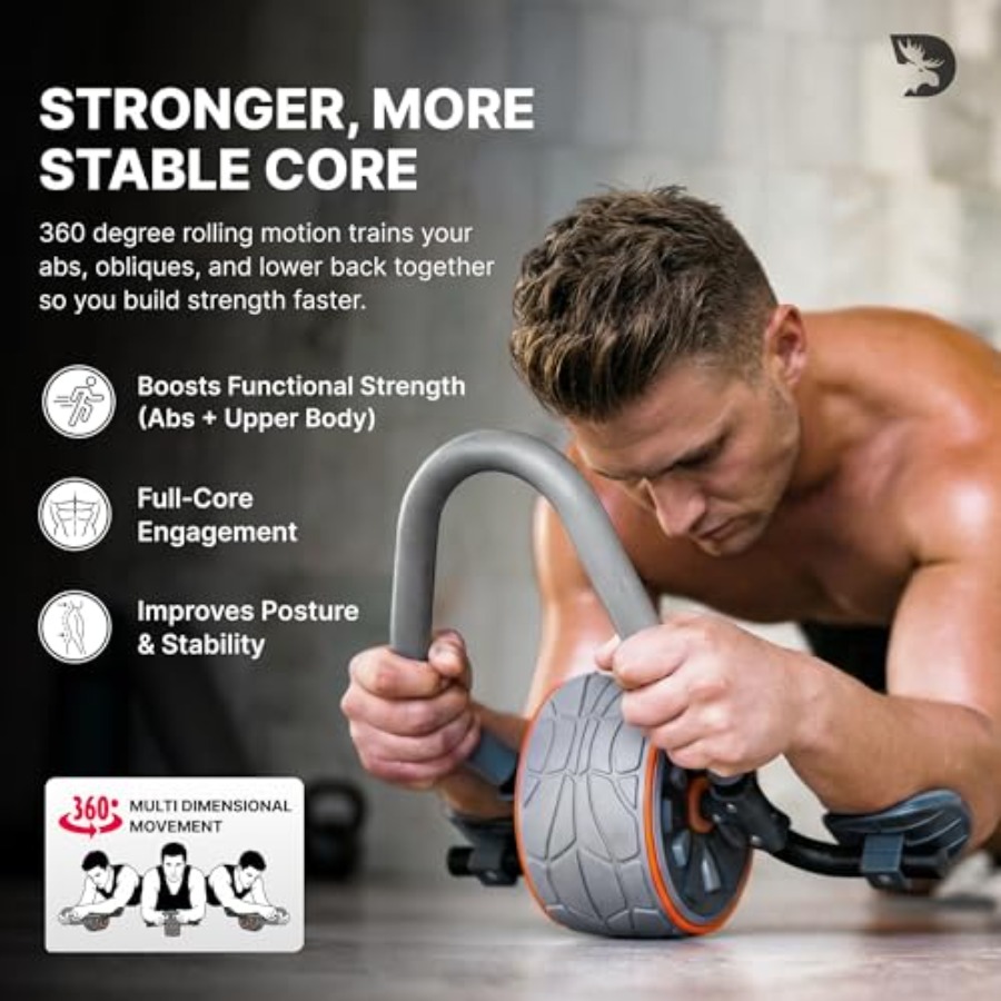 ล้อบริหารหน้าท้องพร้อมที่รองข้ - Ab Roller Wheel With Elbow Support บทวิจารณ์และราคา
