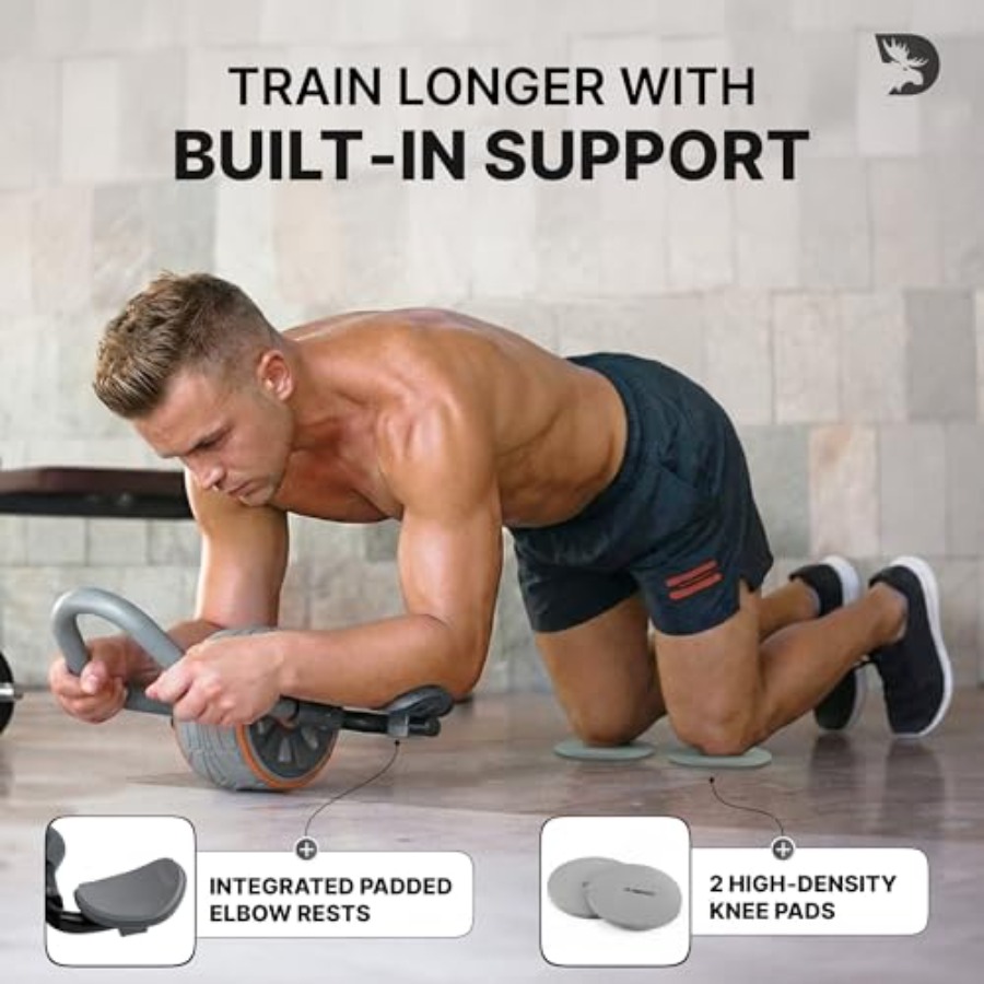 ล้อบริหารหน้าท้องพร้อมที่รองข้ - Ab Roller Wheel With Elbow Support บทวิจารณ์และราคา