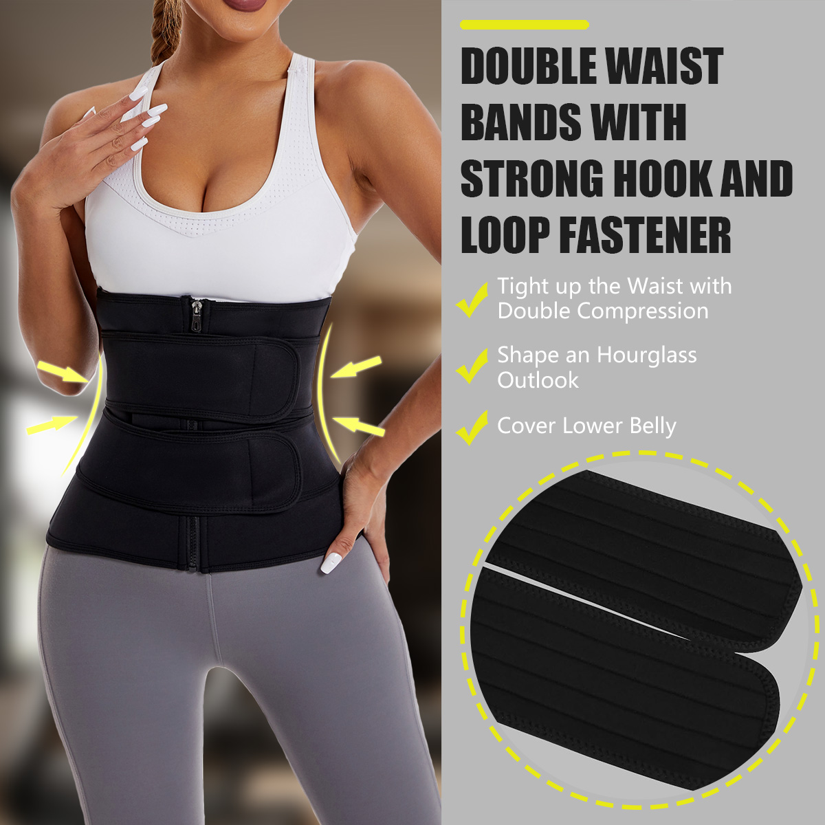 เข็มขัดรัดเอวสำหรับผู้หญิง สาย - Sweat Waist Trainer Belt Neoprene บทวิจารณ์และราคา