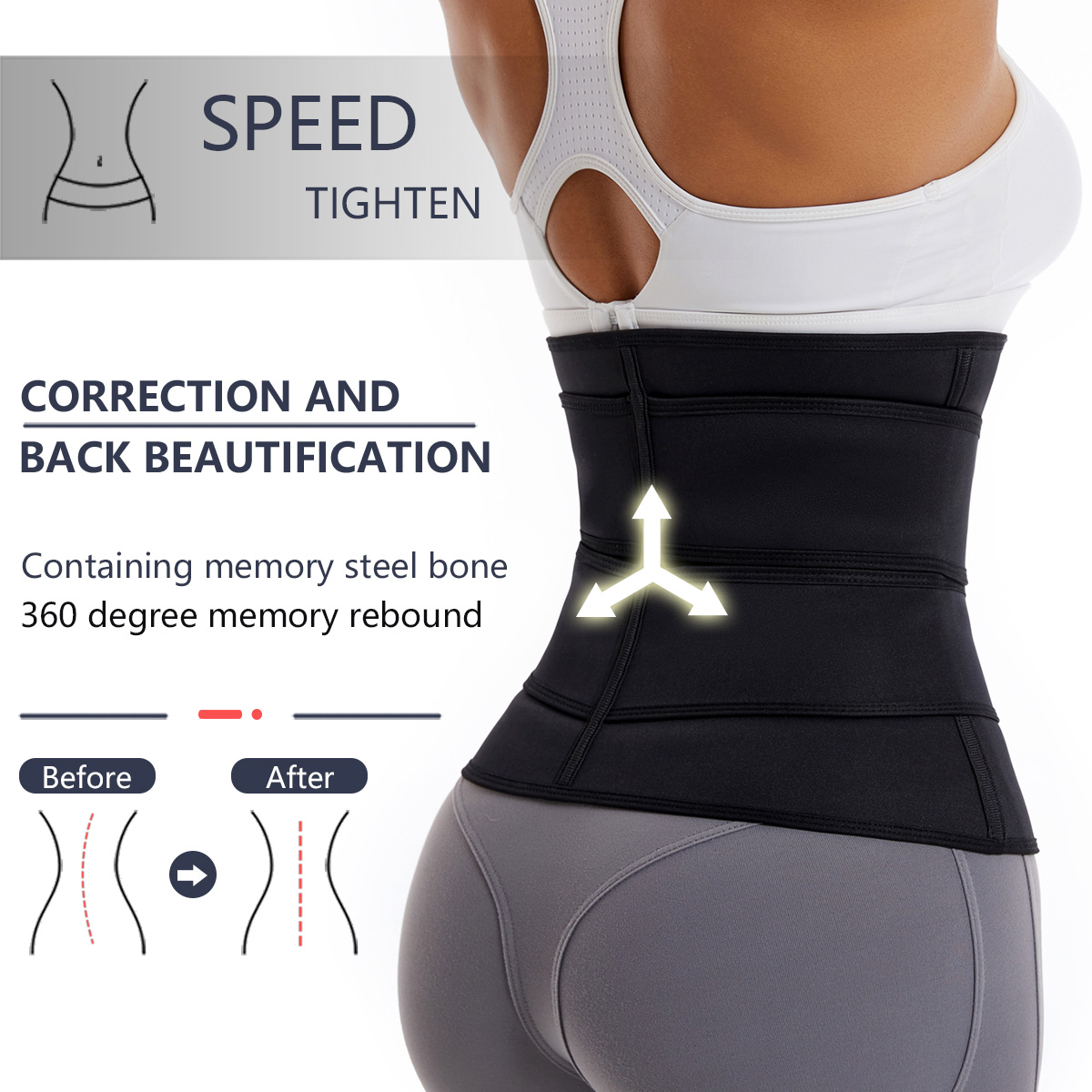 เข็มขัดรัดเอวสำหรับผู้หญิง สาย - Sweat Waist Trainer Belt Neoprene บทวิจารณ์และราคา