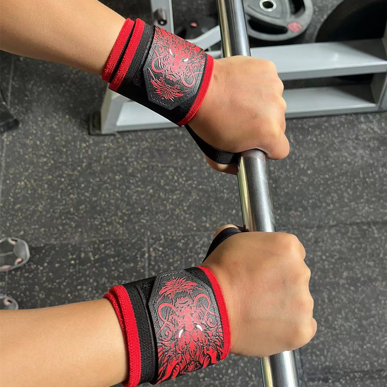 1 คู่มังกรจีนฟิตเนสสายรัดข้อมื - Wrist Wraps Weightlifting Support บทวิจารณ์และราคา