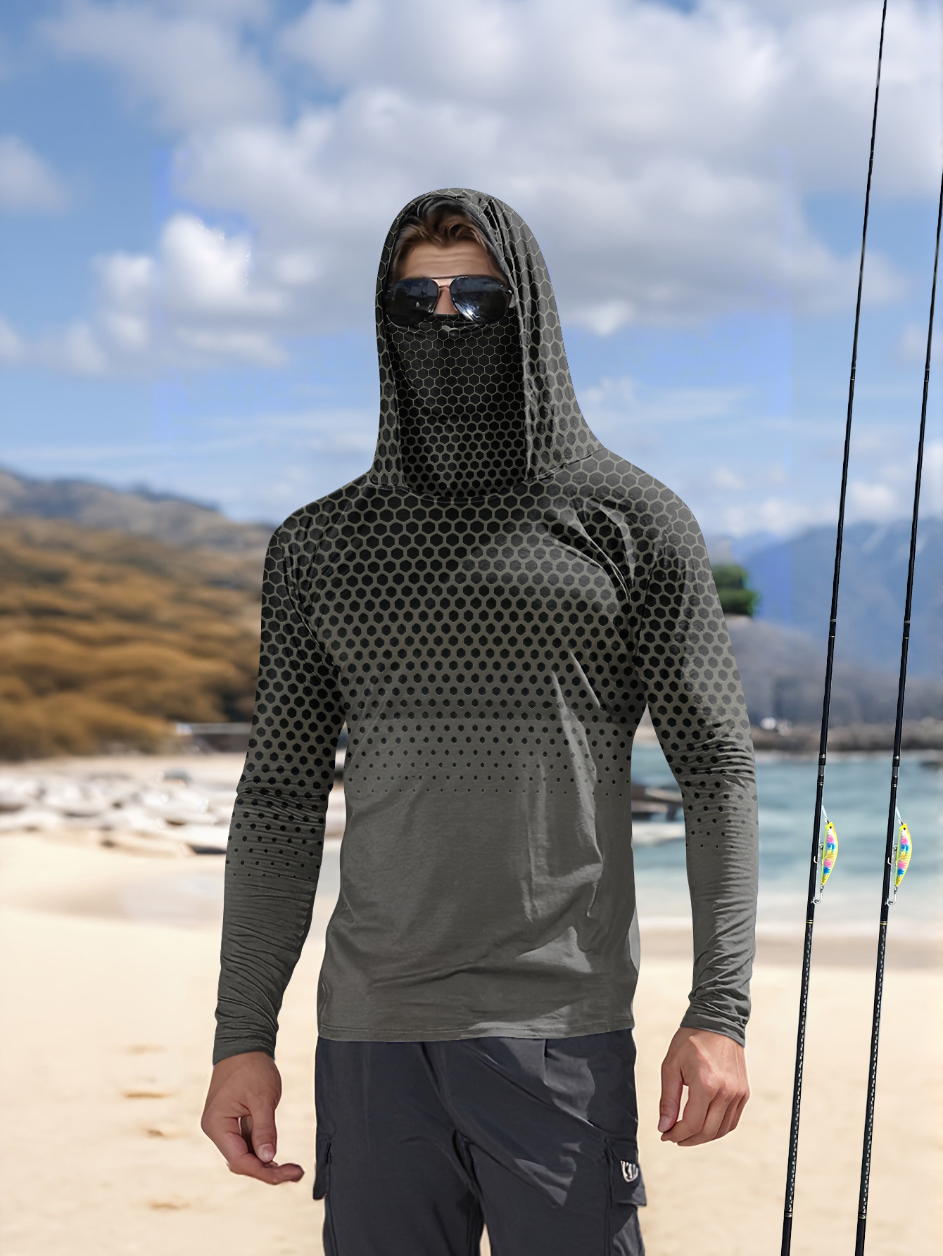 เสื้อตกปลาผู้ชายมีฮู้ด แขนยาว  - Fishing บทวิจารณ์และราคา
