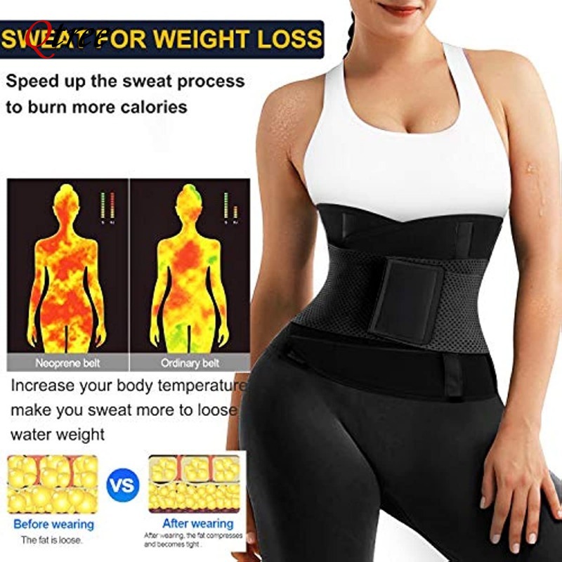 เข็มขัดรัดเอวแบบนีโอพรีน Qtree - Sweat Waist Trainer Belt Neoprene บทวิจารณ์และราคา