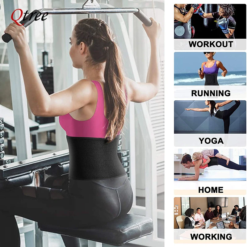 Qtree เอว Cincher Body Shaper  - Sweat Waist Trainer Belt Neoprene บทวิจารณ์และราคา