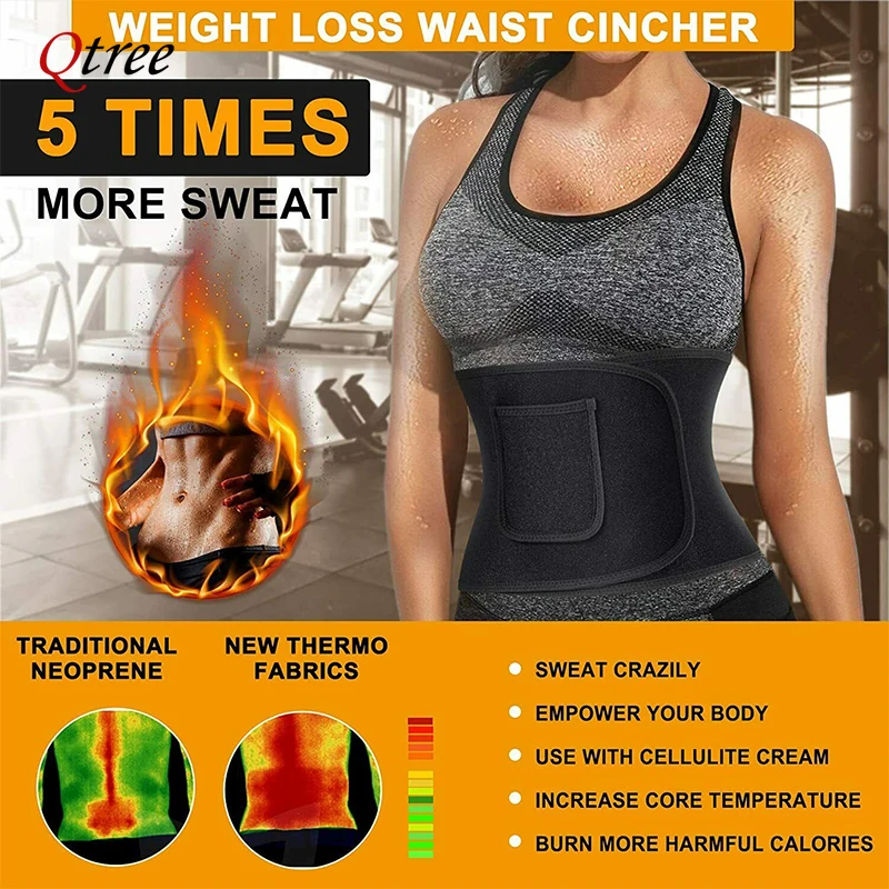 Qtree เอว Cincher Body Shaper  - Sweat Waist Trainer Belt Neoprene บทวิจารณ์และราคา