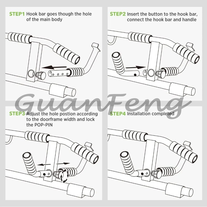 บาร์ดึงข้อแบบไม่ต้องใช้สกรูติด - Door Pull Up Bar No Screw บทวิจารณ์และราคา