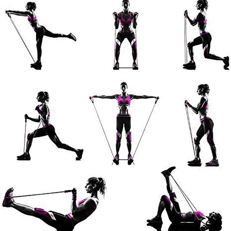 วงต้านทานพร้อมด้ามจับ, วงออกกํ - Resistance Bands Set With Handles บทวิจารณ์และราคา