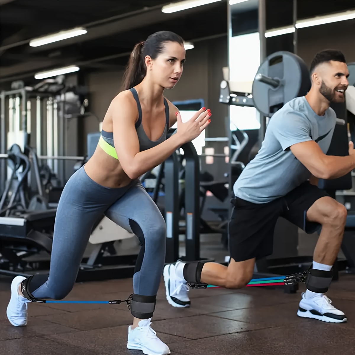 ชุดสายยางยืดสำหรับข้อเท้า 5 ชิ - Resistance Bands Set With Handles บทวิจารณ์และราคา