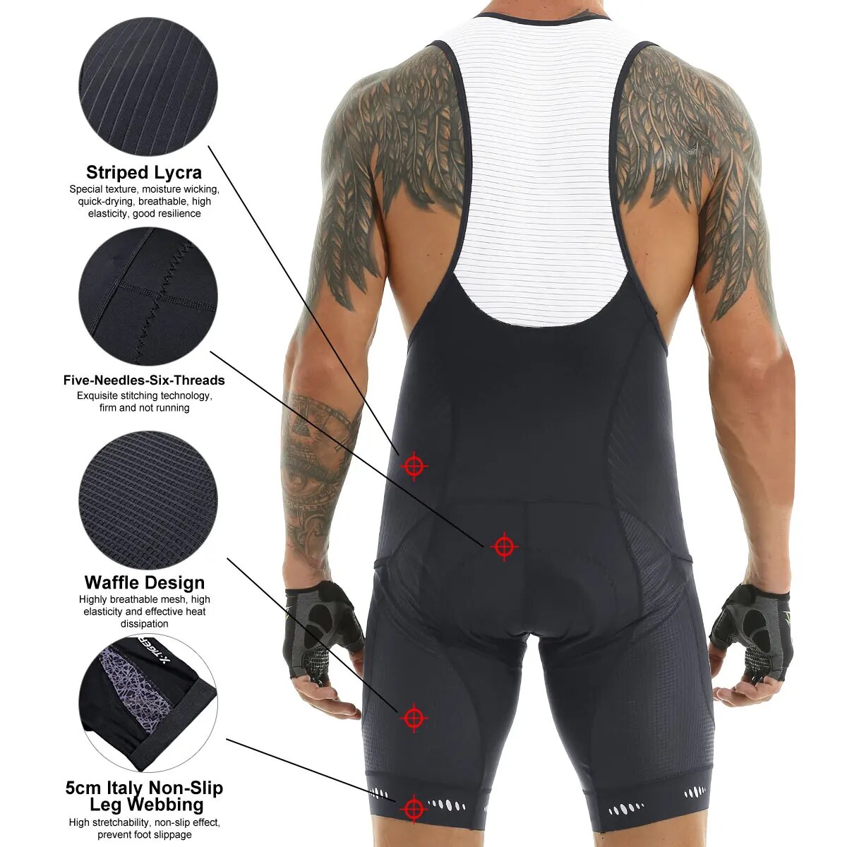 กางเกงขาสั้นสำหรับขี่จักรยานเส - Padded Cycling Shorts 5D Gel บทวิจารณ์และราคา