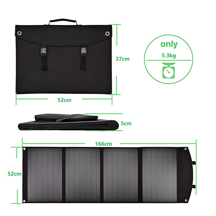 แผงโซลาร์เซลล์แบบพับได้ 100w 1 - Hiking บทวิจารณ์และราคา