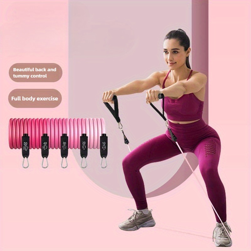 ชุดอุปกรณ์พิลาทิสเสริมความแข็ง - Pilates Bar Kit With Resistance Bands บทวิจารณ์และราคา