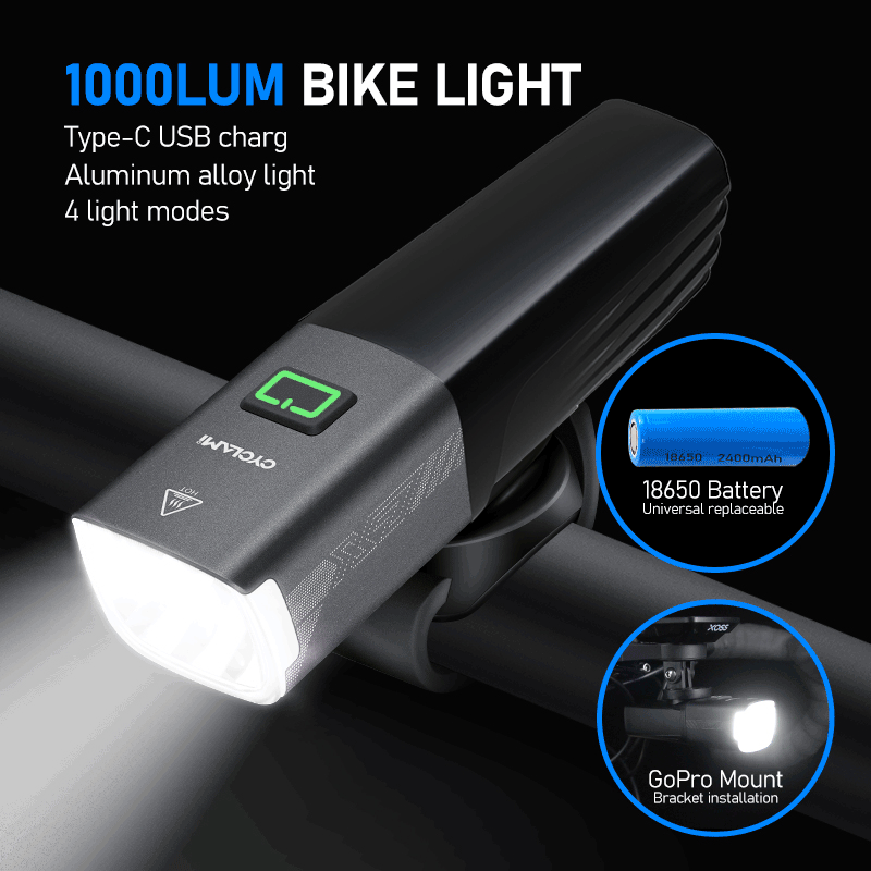 CYCLAMI X7 Reality ไฟจักรยาน 1 - Rechargeable Bicycle Headlight 1000 Lumen บทวิจารณ์และราคา